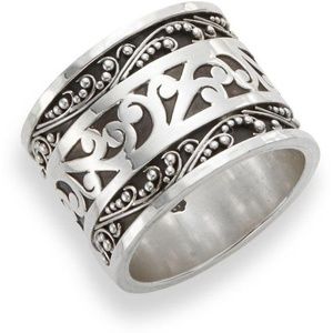 Lois Hill Sterling Silver Lacework ring size9 band
